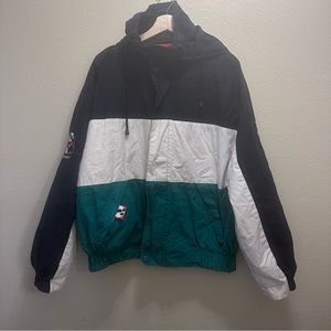 Mickey Mouse Theme Park Sailors Reversible Canvas Jacket Red White Green Blue XL